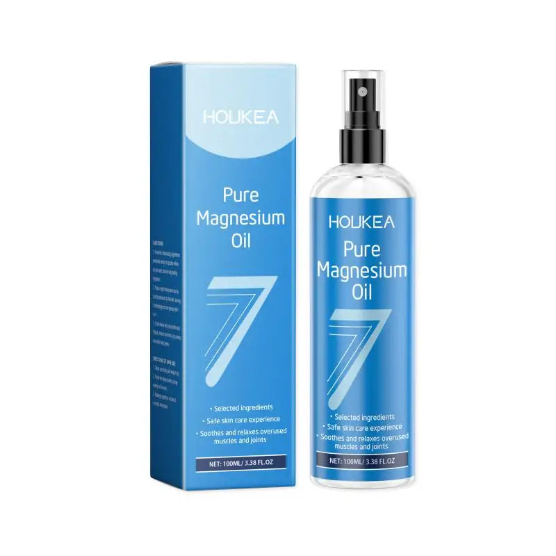 Houkea Pure Magnesium Oil bottle and packaging on a white background