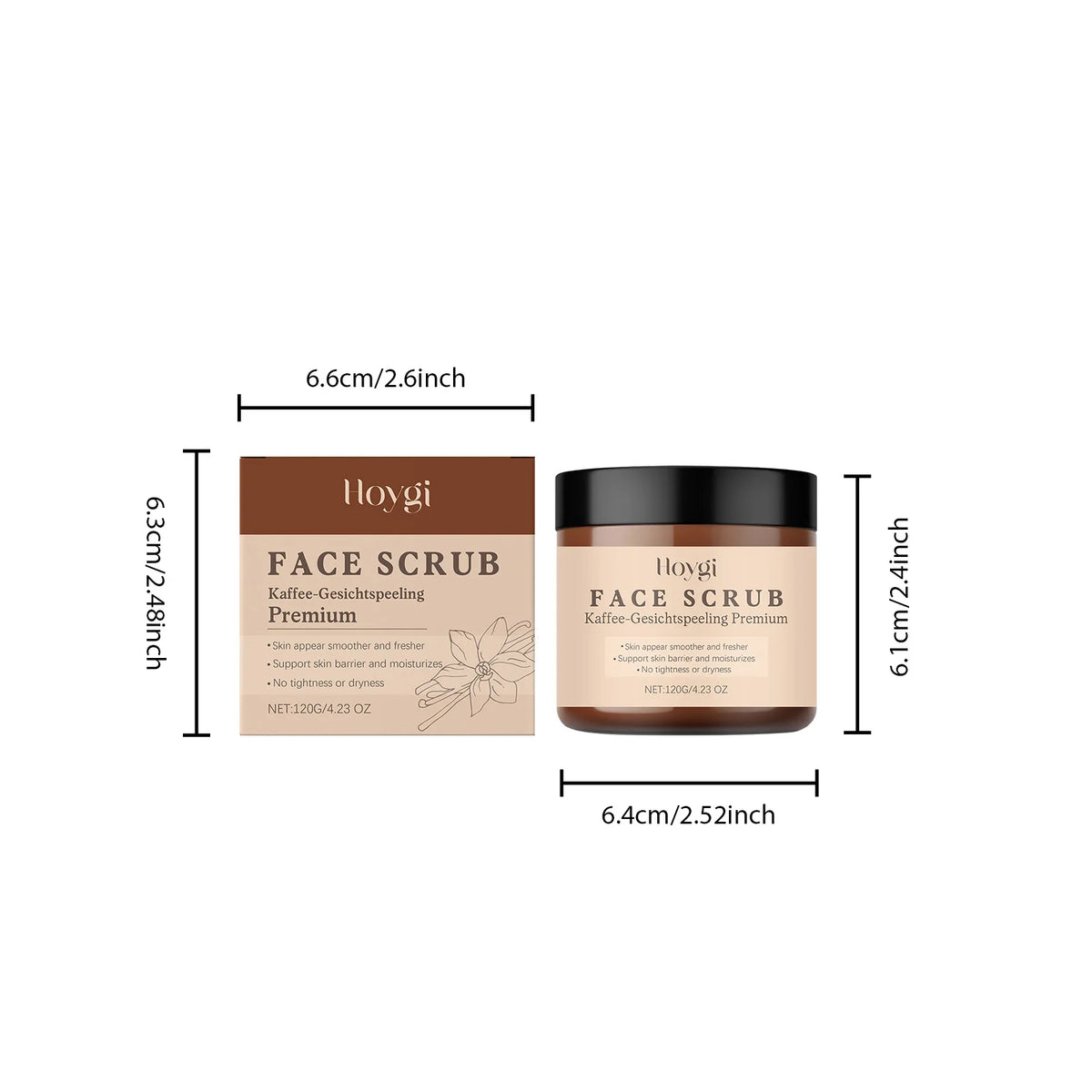 Hoygi Vanilla Coffee Facial Scrub 120g